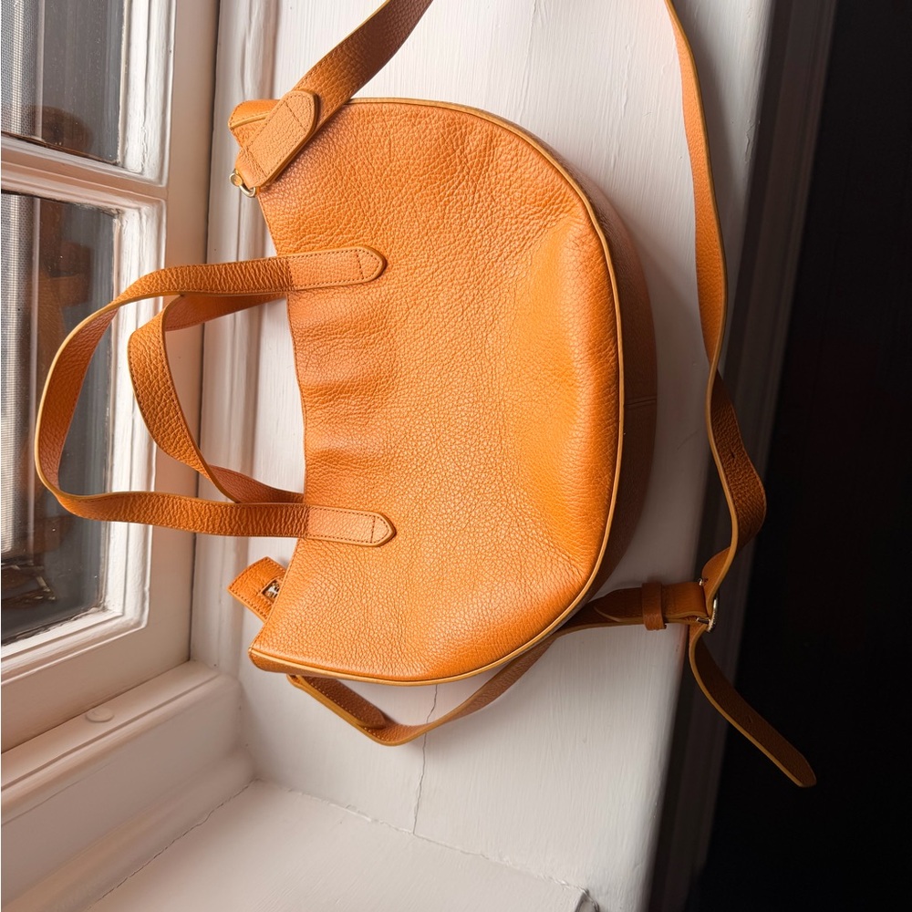 Cuyana Semi Circle Orange Shoulder Bag